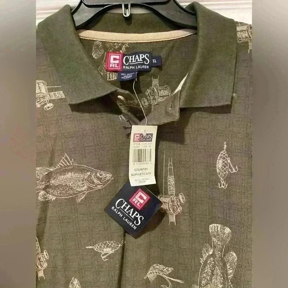 Chaps Ralph Lauren men’s long sleeve fishing shirt size XL - Picture 2 of 4